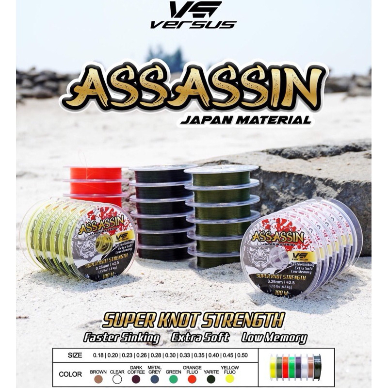 Senar Pancing Versus Assassin Connecting 100 Meter / Roll