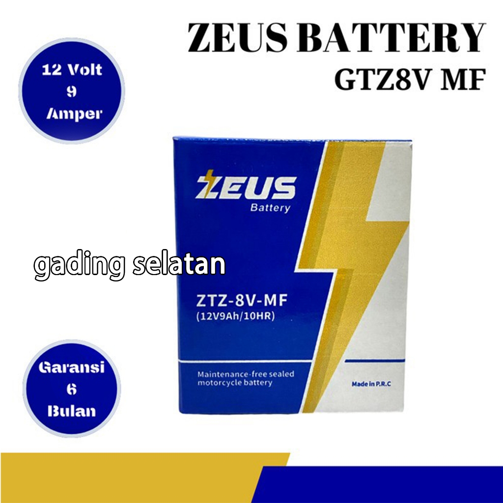 Aki motor nmax old , vario 160 ZTZ8V Zeus aki cbr 250 HIGH SPEC 9 AMPER