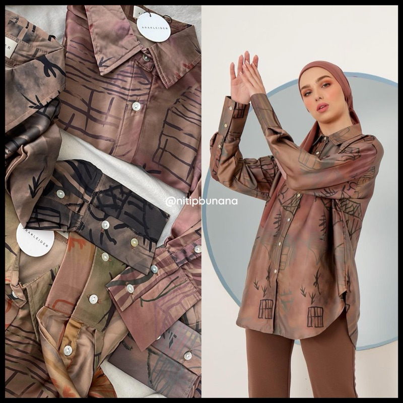 ARASCARF Kemeja Dior Silk Shirt
