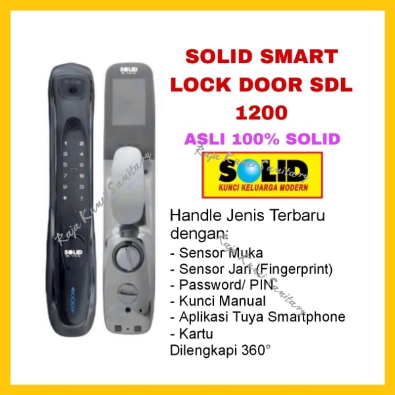 SOLID Smart Door Lock SDL 1200 BL/ Smart Lock Solid/ Kunci Digital Solid