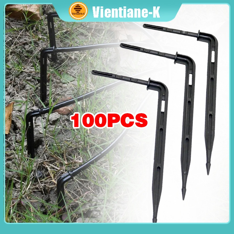 100pcs Drip Stick Bengkok Stik Dripper Bend Untuk Irigasi Tanaman