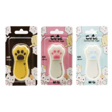 

Cute Correction Tape M&G Motif Kitten Paw 6mx5mm [Per Pcs]