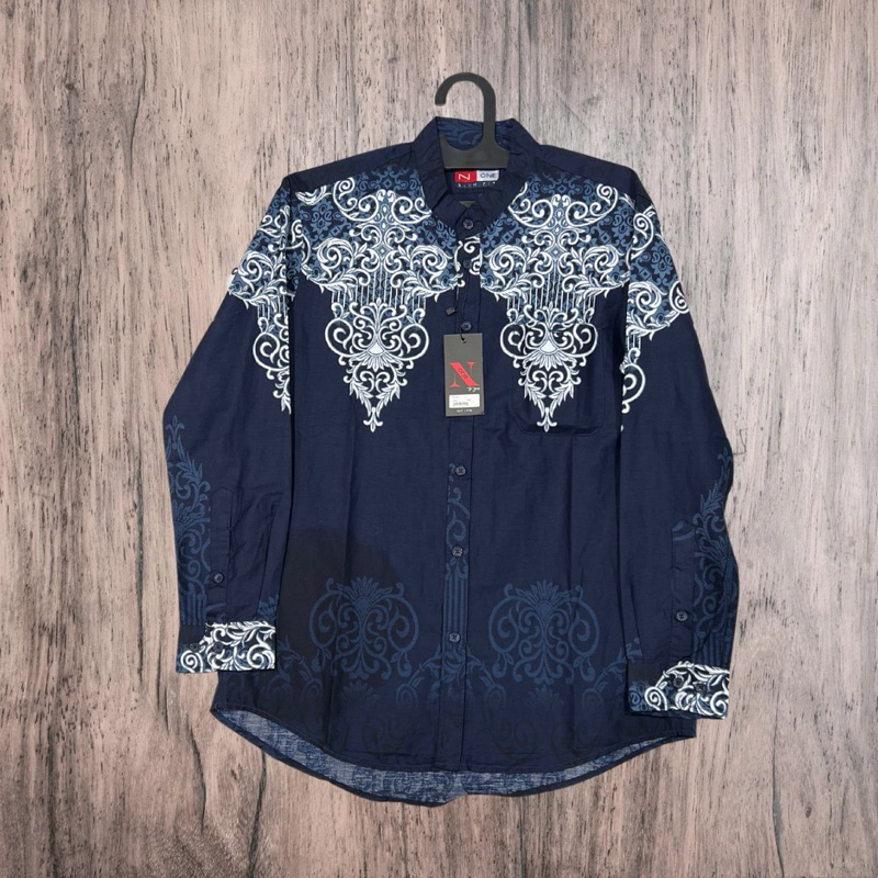 KEMEJA KOKO BATIK MERK N ONE BAHAN KATUN HALUS