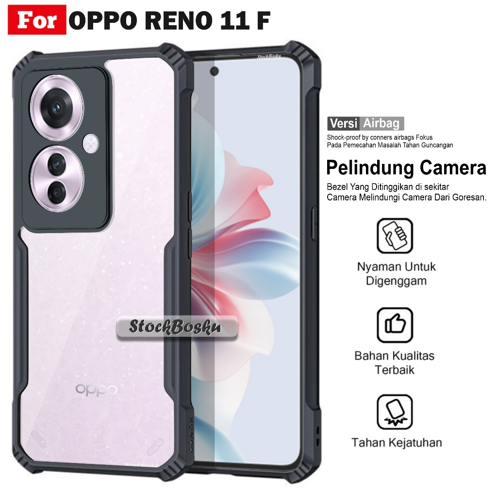 Casing Hp OPPO RENO 11 F 5G Hard Soft Case Anti Licin Acrylic Transparant Premium