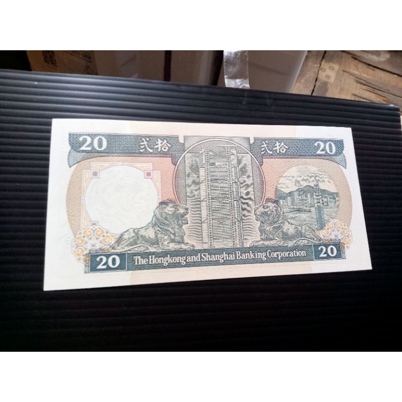Hongkong banknote 1989 20 dollar unc mulus ori