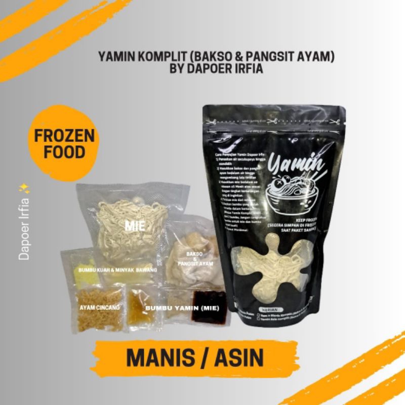 

(FROZEN FOOD) Yamin Manis / Asin Komplit (Bakso & Pangsit Ayam)