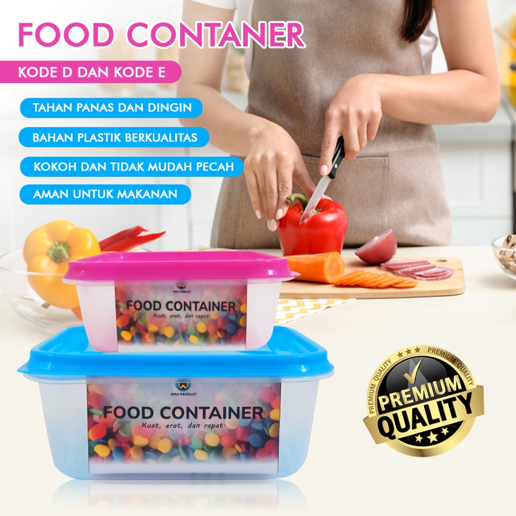 Container Food / Tempat Makanan / Bahan Plastik Berkualiatas / Tahan Panas / Tahan DIngin