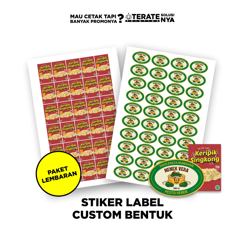 

Stiker Label Makanan Minuman Murah Berkualitas Custom