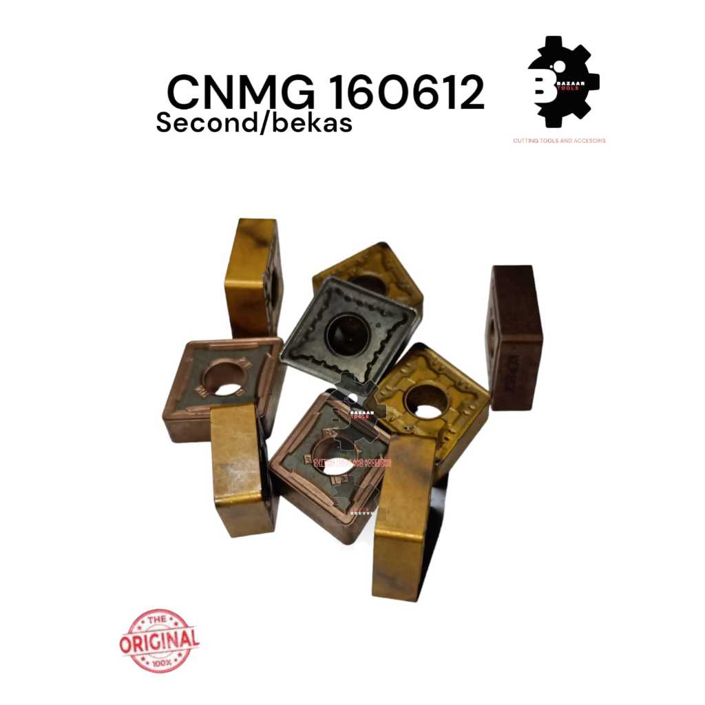 INSERT CNMG 160612 SECOND HAND/BEKAS - Insert Pahat Bubut - Pisau Pahat - Bekas- Second Hand - Origi