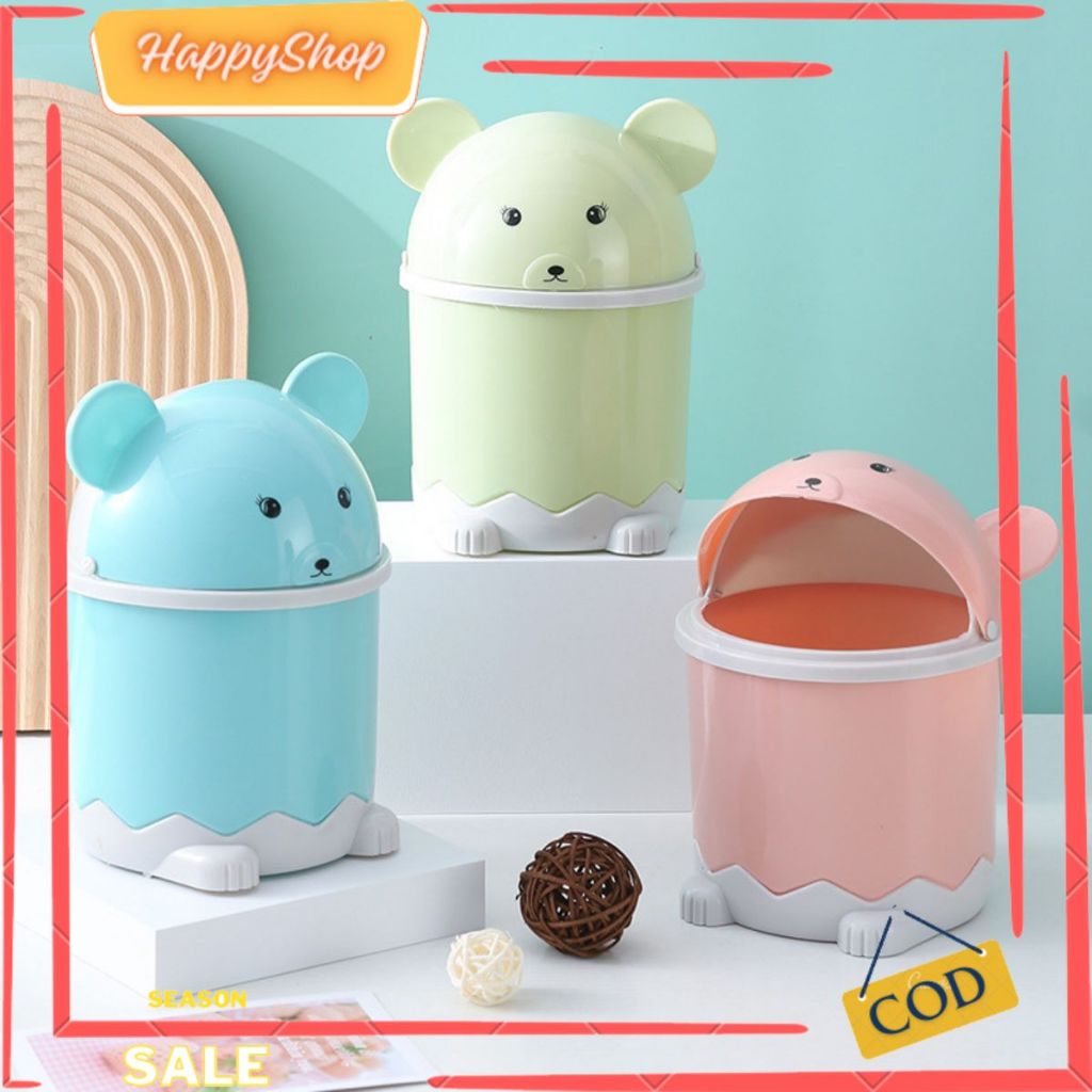 Tempat sampah karakter Lucu / tong sampah karakter Tertutup / souvenir ulang tahun anak / Tong Sampa