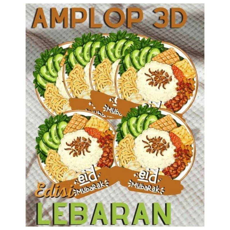 

Amplop 3D makanan isi 10