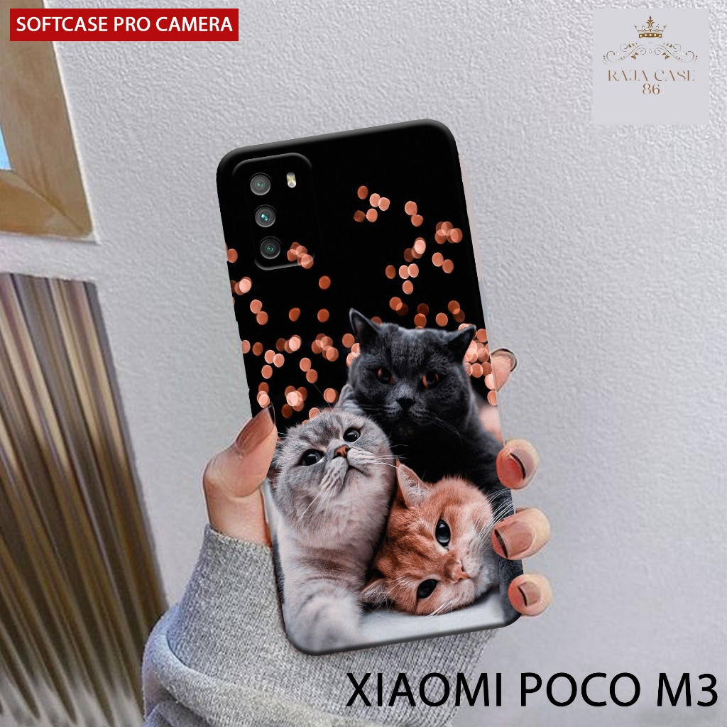 Case Poco M3 4g Terbaru - Rajacase - casing Poco M3 - Motif case Cats - Pelindung handphone - POCO M
