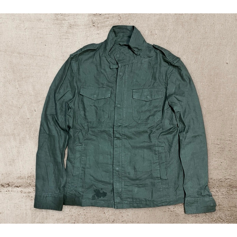 Jacket Semi Parka Uniqlo Green Army