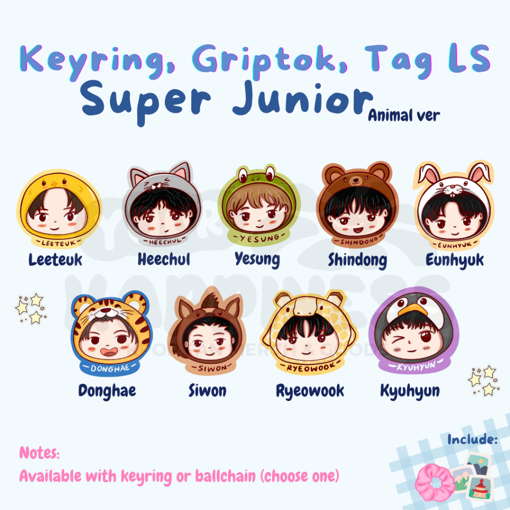 Griptok, Tag Lightstick Super Junior Animal version / leeteuk heechul yesung shindong eunhyuk dongha