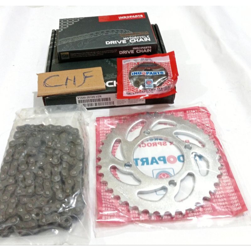 Gear set paket vzr Yamaha Vega ZR original indopart gir depan 15/40/428sb-110