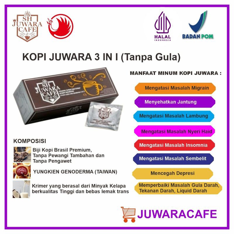 

Kopi Sehat Juwara Cafe SH Tanpa Gula Anti Oksidan Original