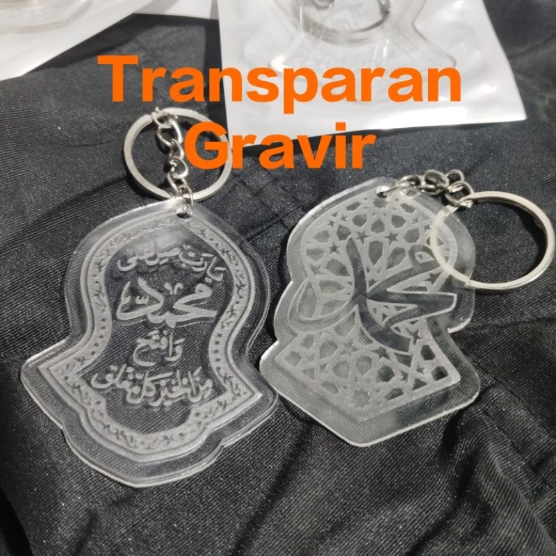 GANTUNGAN KUNCI TEROMPAH TERUMPAH NABI TRANSPARAN GRAVIR