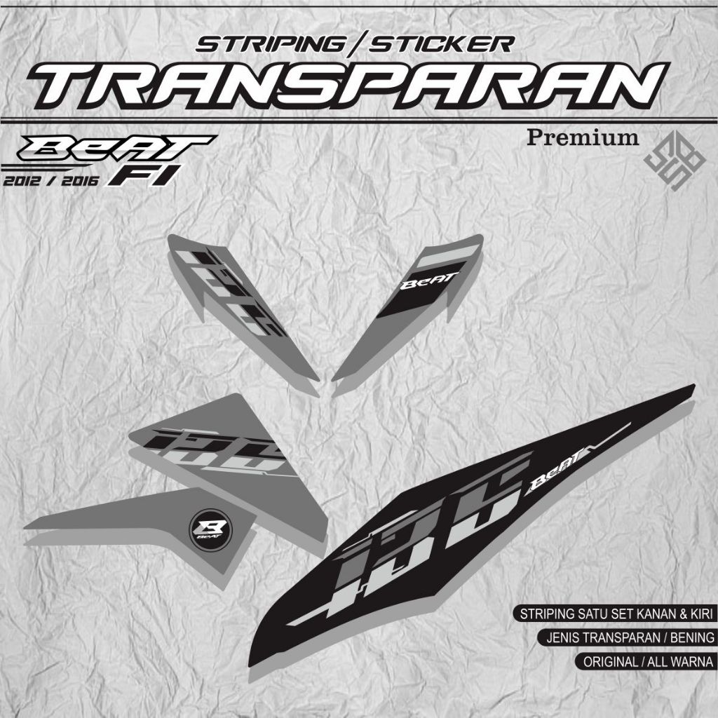 STRIPING TRANSPARAN BEAT FI VIETNAM / STICKER TRANFARAN MOTOR BEAT FI