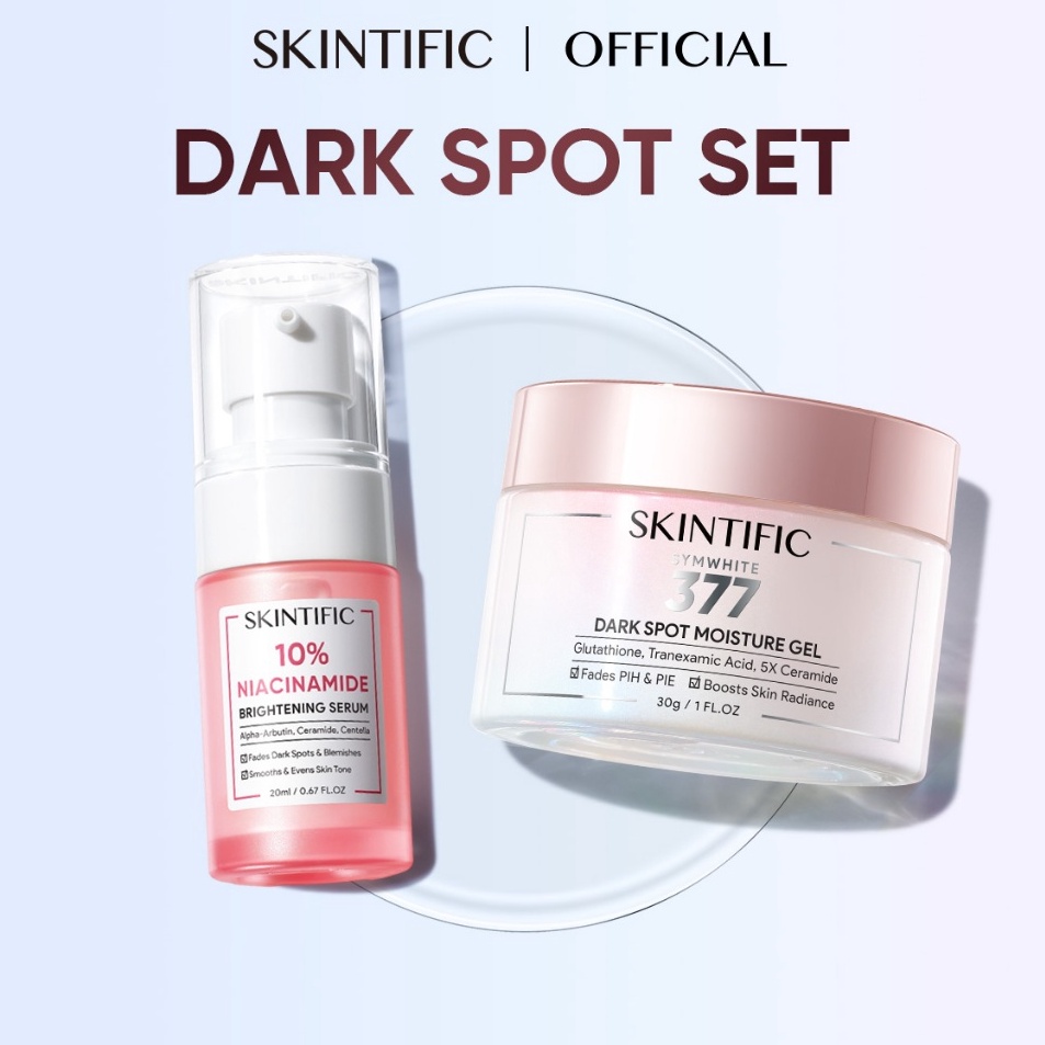 Yang Terbaik SKINTIFIC 2PCS Set Brightening  Anti Dark Spot Paket Skincare Niacinamide 1 Brightening