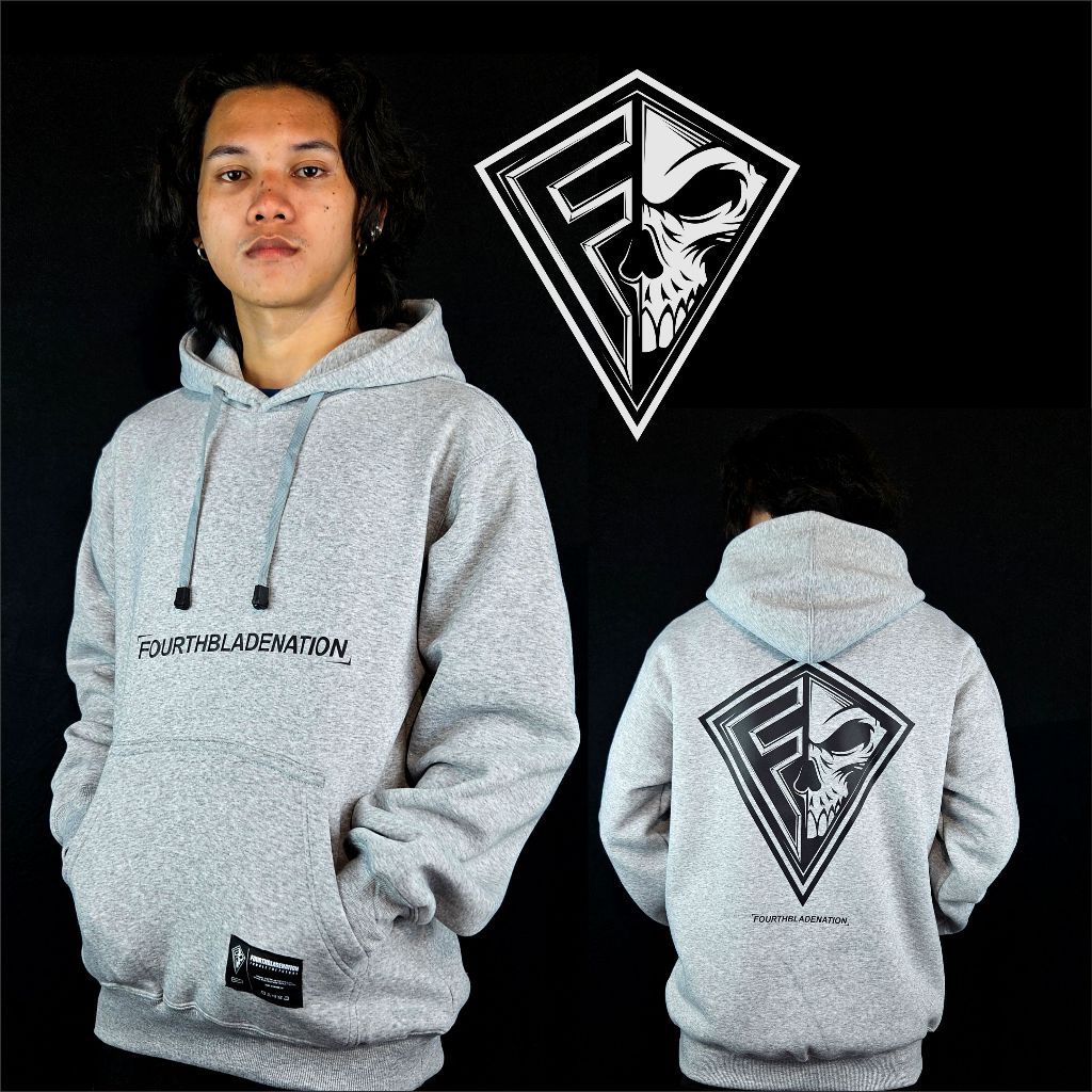 Hoodie FBN Misty Classical Black Logo Fleece 280 grm m71 Misty