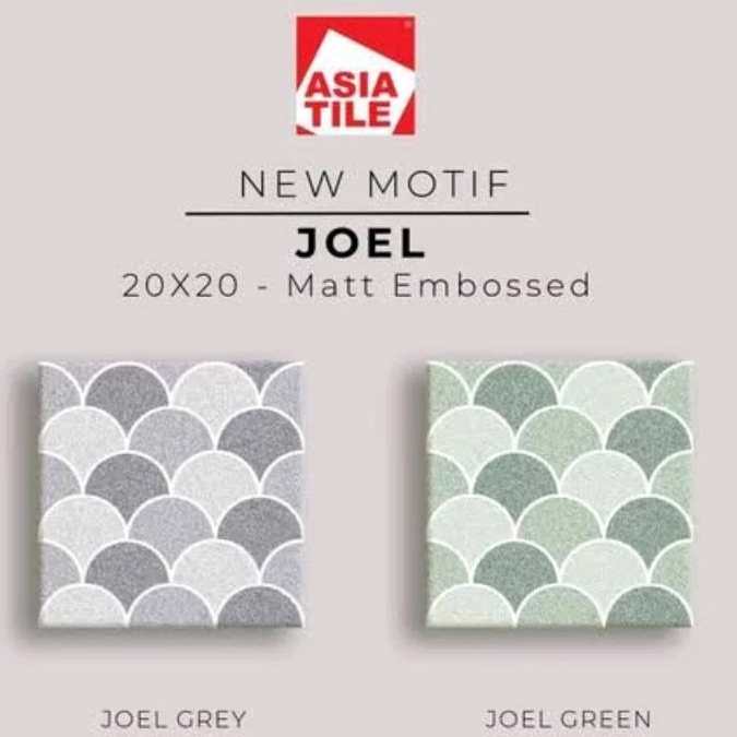 20x20 ASIA TILE KW A JOEL GREY GREEN ABU HIJAU KERAMIK LANTAI KAMAR MANDI KASAR