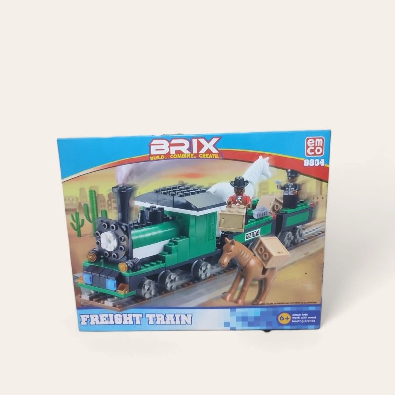 Mainan anak Lego Emco brix freight train