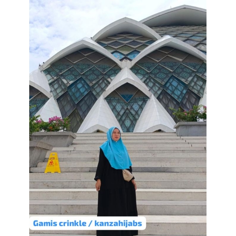 gamis crinkle airflow jumbo ld 120 / gamis crinkle wanita dewasa