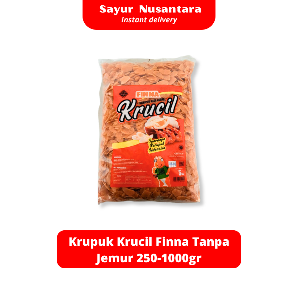 

Krupuk Krucil Tanpa Di Jemur Finna 250-1000gr - Sayur Nusantara