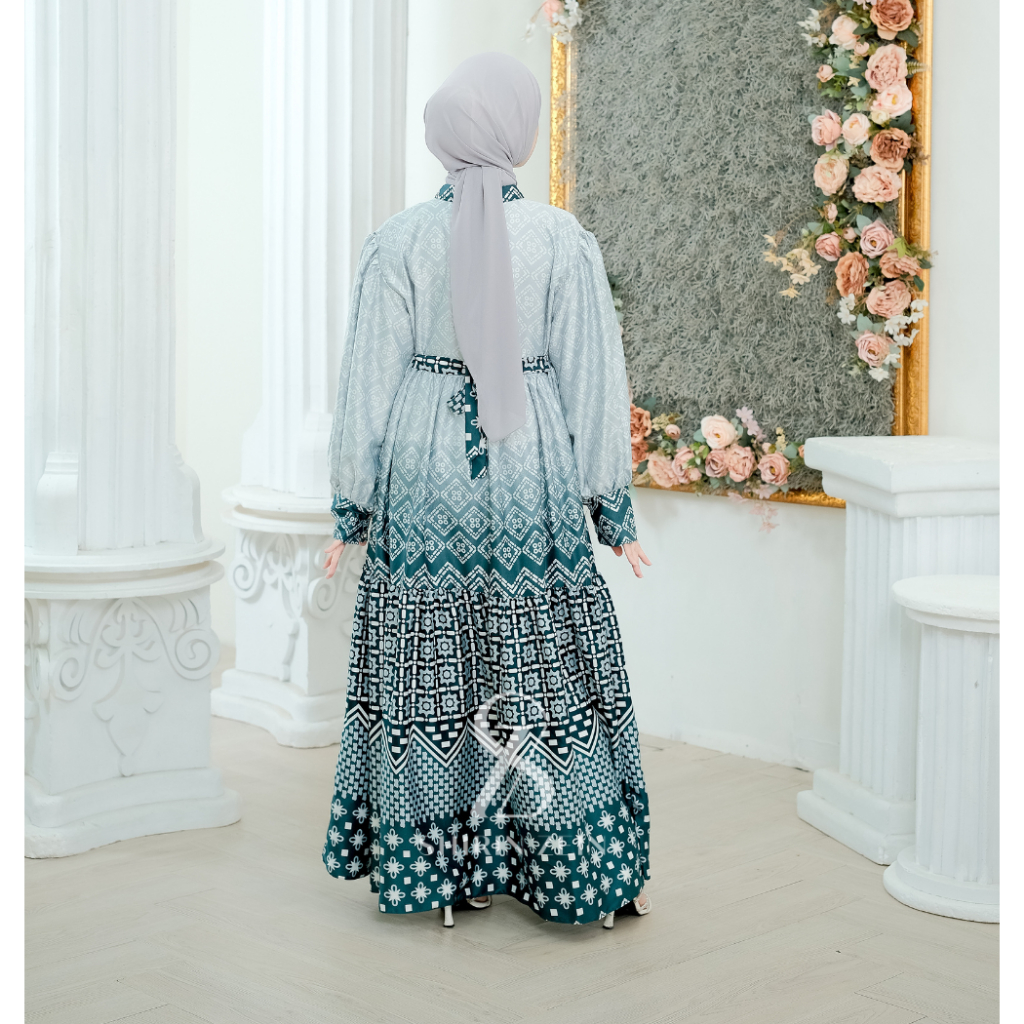 ShirinZein - Baju Gamis Dress Aqilla Wanita Dewasa Pesta Mewah Elegan Lebaran 2024-3
