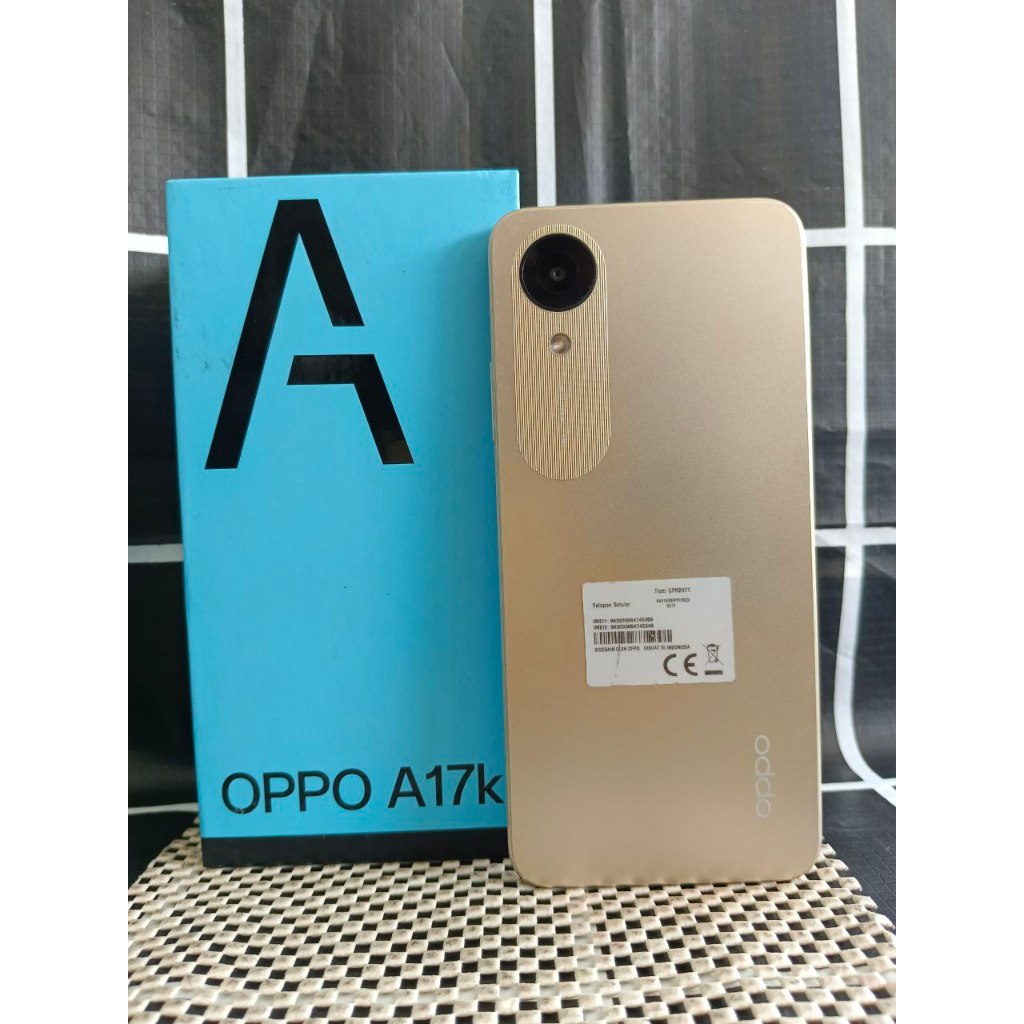 HP SECOND OPPO A17K 3+1/64 FULLSET LENGKAP SUPER MULUS