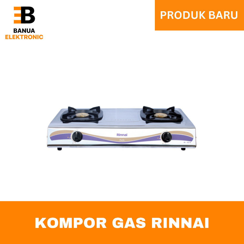 KOMPOR GAS DUA TUNGKU RINNAI RI-522E