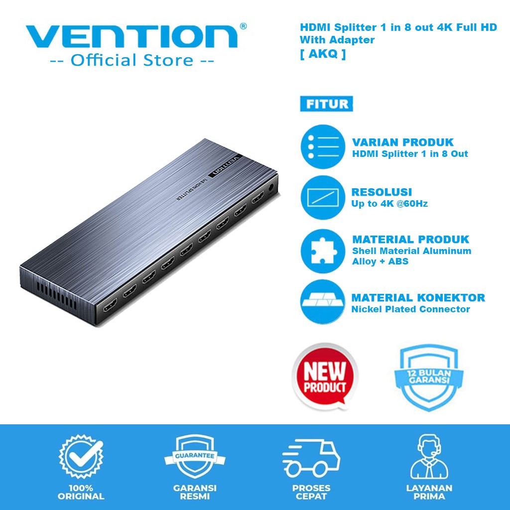 Vention HDMI Splitter 1 in 8 out HDMI Duplicate Screen