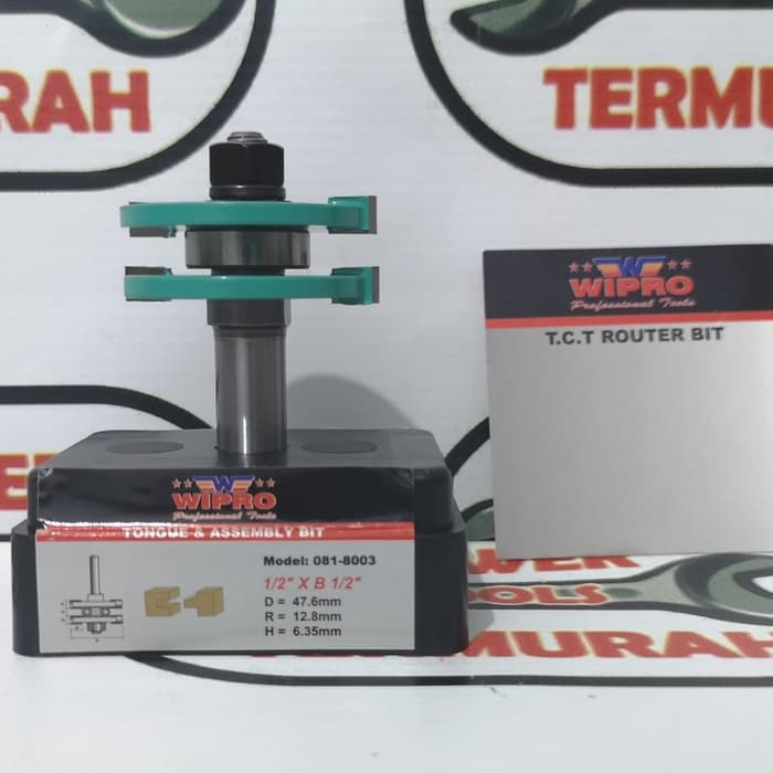 

Mata Profil 1/2" x 1/2" Tongue Assembly Router Bit Panel Pintu Jendela