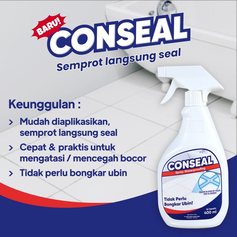 CAIRAN SEMPROT ANTI BOCOR CONSEAL SPRAY AQUAPROOF X TILE REFORM coating waterproof pengisi celah nat