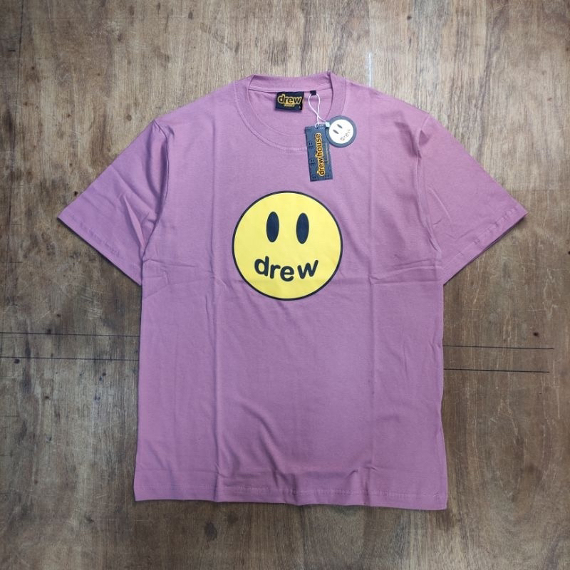 Drew House Smile Logo Pink Oversize Tee T-Shirt Kaos