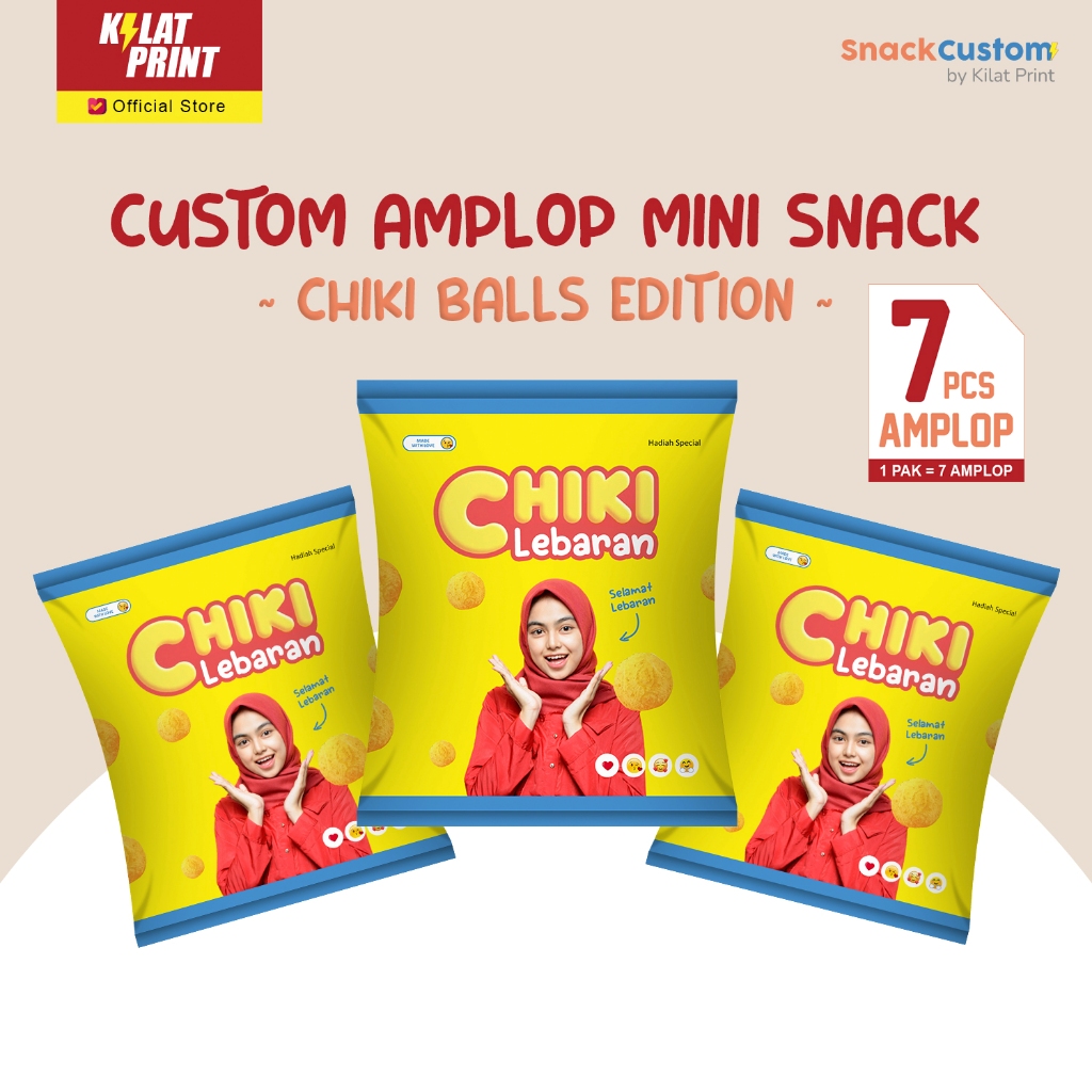 

Custom Amplop Snack Mini Lebaran Angpao THR Ala Chiki Balls