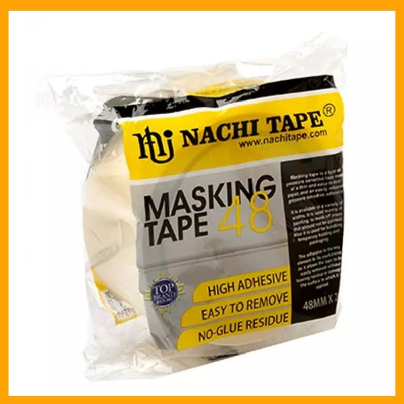 

Masking Tape Nachi Lakban Kertas 2 inch (48mm ) x 20 Yard