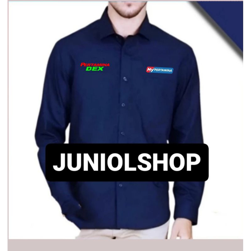 KEMEJA ALISAN PERTAMINA DEX/KEMEJA MY PERTAMINA DEX/SERAGAM PERTAMINA/KEMEJA ALISAN CUSTOM BORDIR