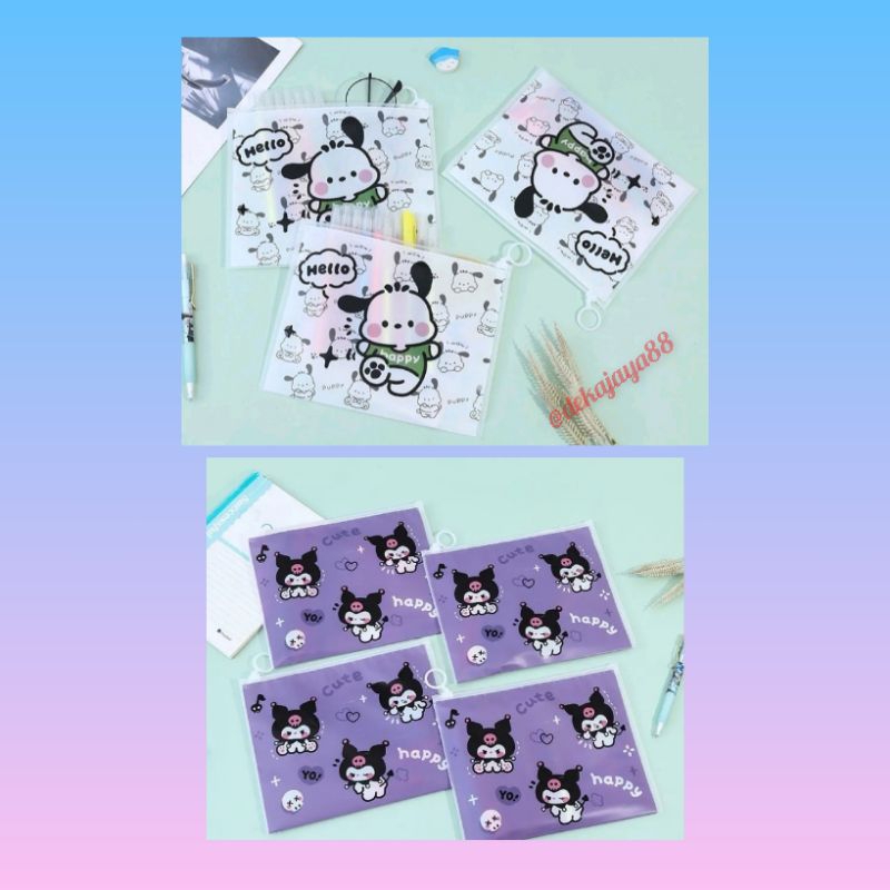 

POUCH ZIPLOCK Tas Transparant Cosmetic Bag Ziplock Stationery Pouch ATK Kotak Pensil Tempat ATK Tempat Alat Tulis
