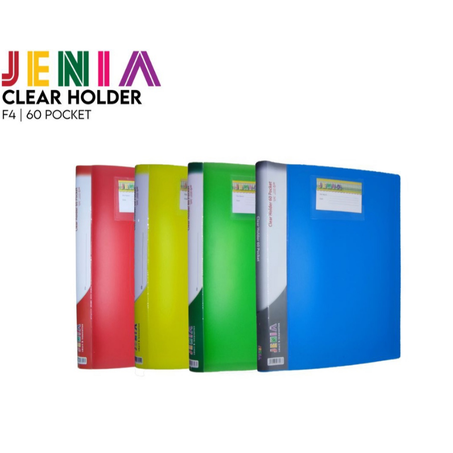 

CLEAR HOLDER / DISPLAY BOOK / DISPLAY ALBUM / DOCUMENT KEEPER FOLIO F4 JENIA 60 POCKET