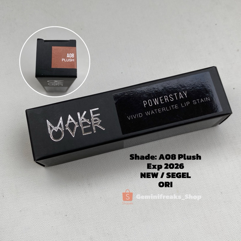 NEW ORI - MAKE OVER POWERSTAY VIVID WATERLITE LIP STAIN Shade A08 Plush