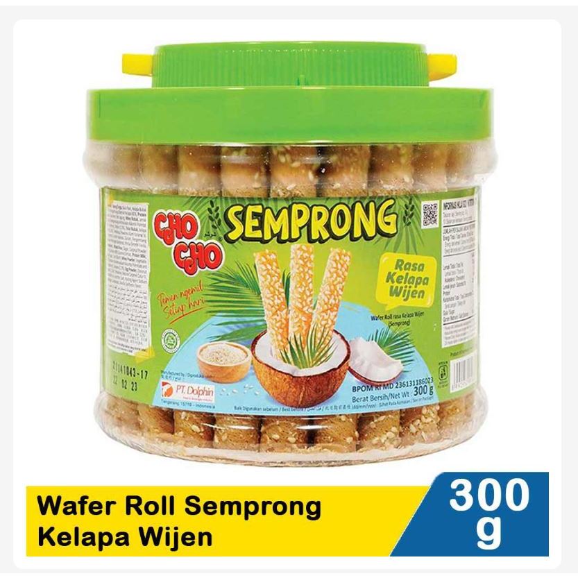 

Cho Cho Wafer Roll Semprong Kelapa Wijen 300 gr