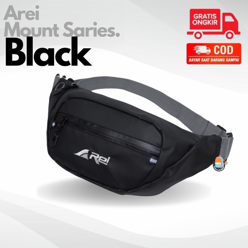 Tas Selempang Arei Tas Slempang Pria Wanita Waterproof Waist Bag Crossbody Premium Arei Outdoorgear