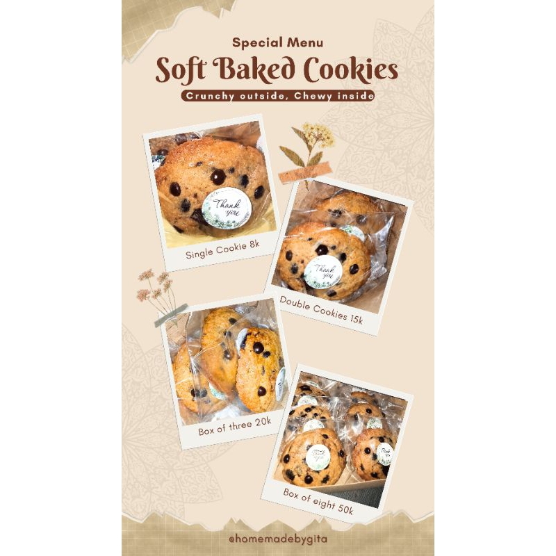 

Soft Cookies Pasuruan / Soft Baked Cookies / Jual Soft Cookies Pasuruan / Choco Cookies