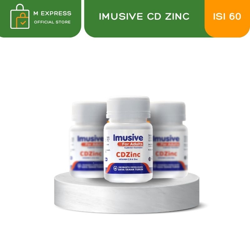 MEGAMART | IMUSIVE FOR ADULTS CDZINC - Vitamin Daya Tahan Tubuh Imunitas isi 60 Kapsul