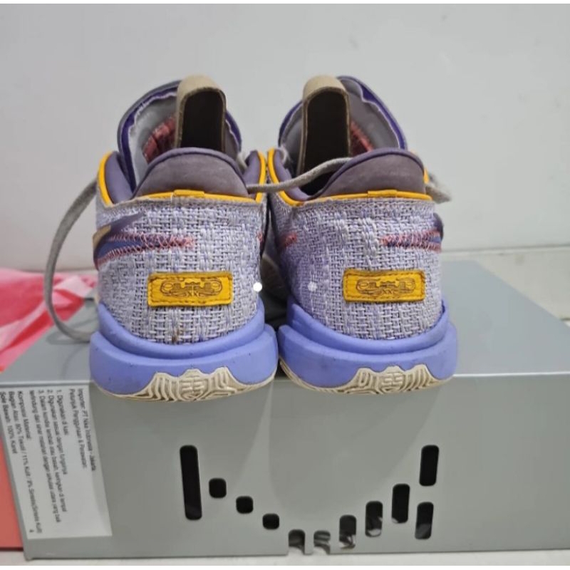 Sepatu nike lebron james lebron 20 XX violet frost Us 9 eur 42.5 ori