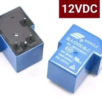 art techno part relay kodok Daya Sla-12Vdc-Sl-C 6 Pin Arus 30a Songle 12v dc