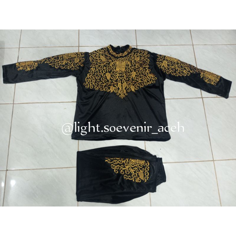 Baju Pengantin Adat Aceh Cewek Ukuran Dewasa Asli Bordiran Pintu Aceh/Pakaian Adat Aceh Cewek/Baju A