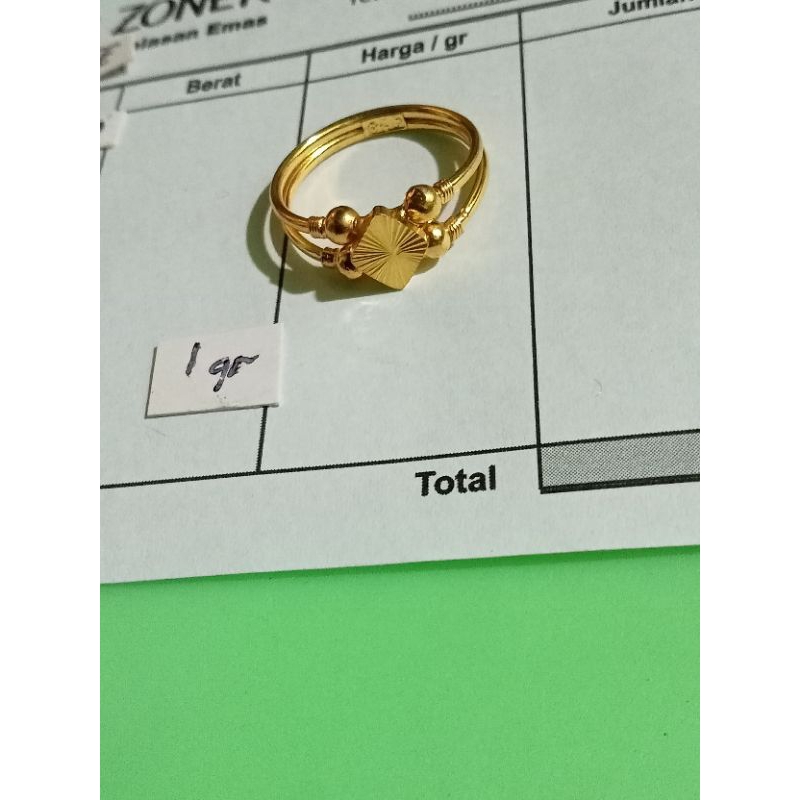 cincin emas asli dewasa 1grm 420