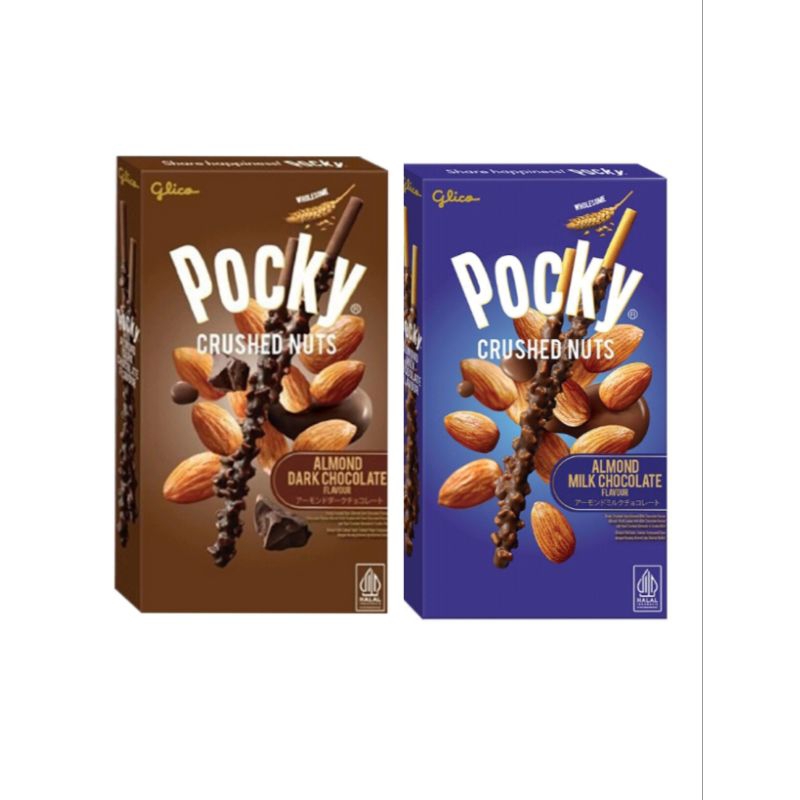 

Pocky Crushed Nuts Biskuit Stik Almond Milk Chocolate 25 g